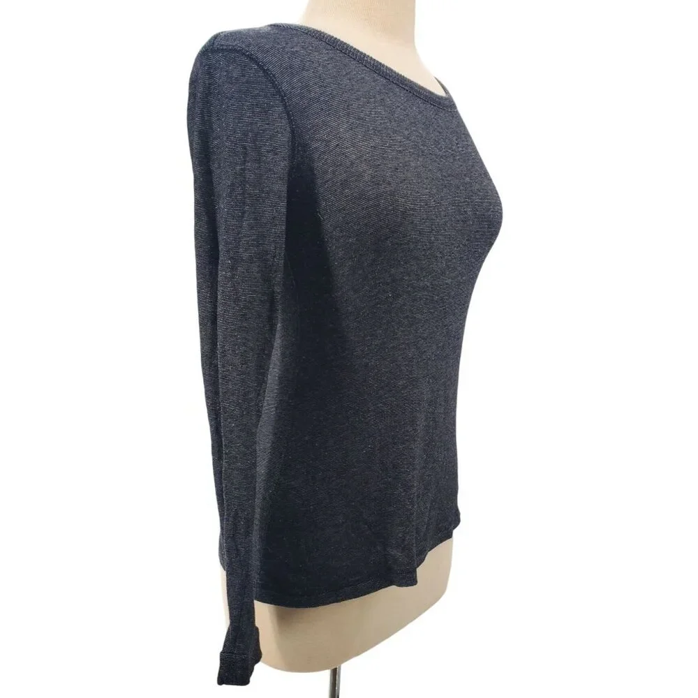 Forever 21 Sm Shirt Long Sleeve Top Lightweight Sweater Minimalist Pullover Gray